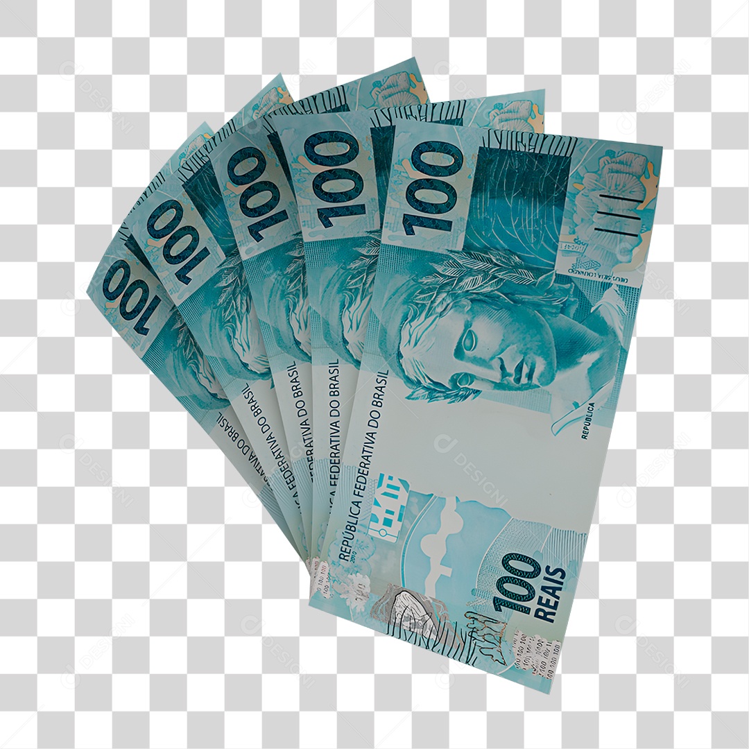 Notas de 100 Reais PNG Transparente