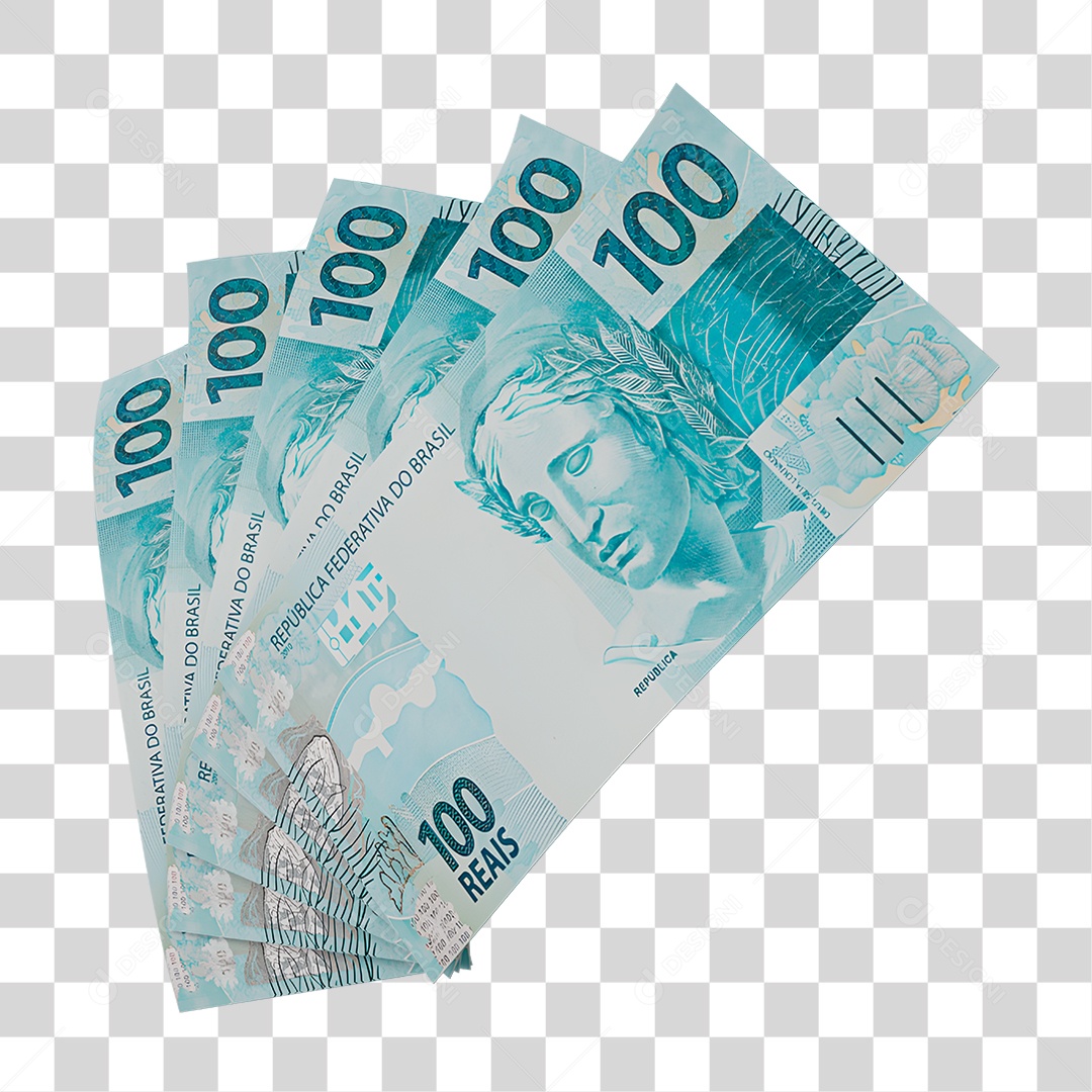 Notas de 100 Reais PNG Transparente
