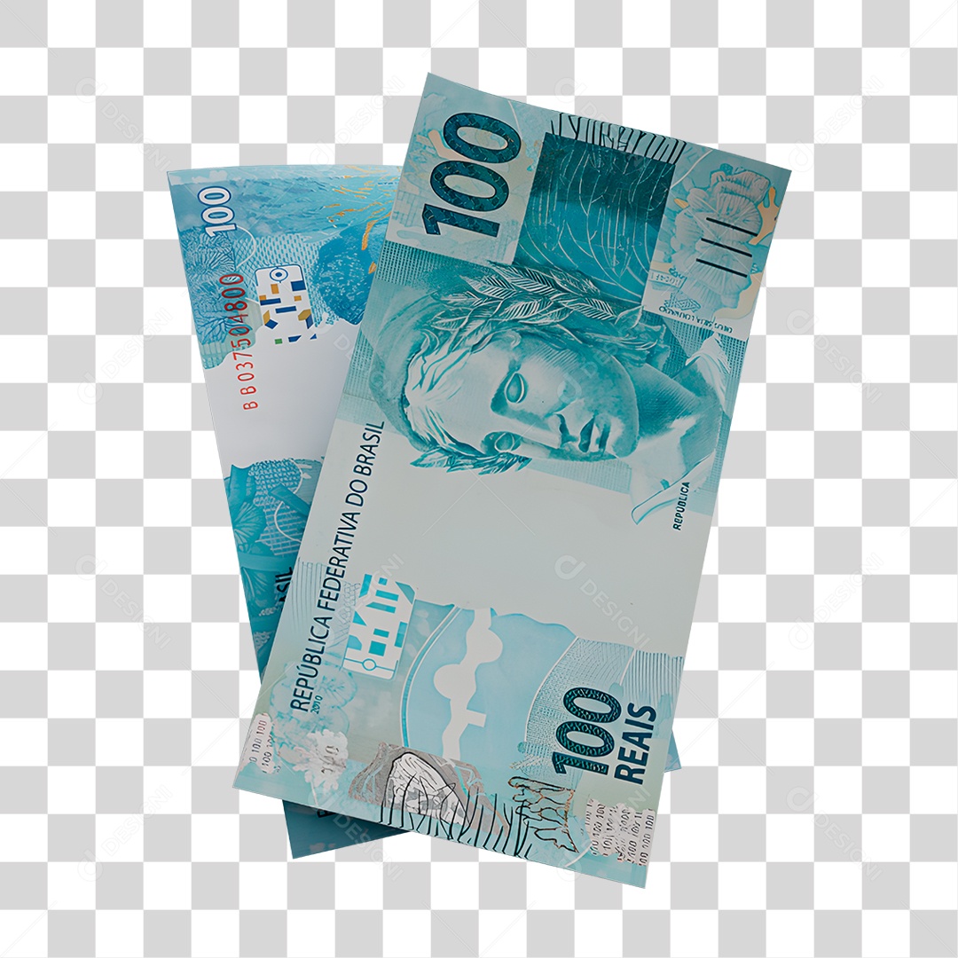 Notas de 100 Reais PNG Transparente