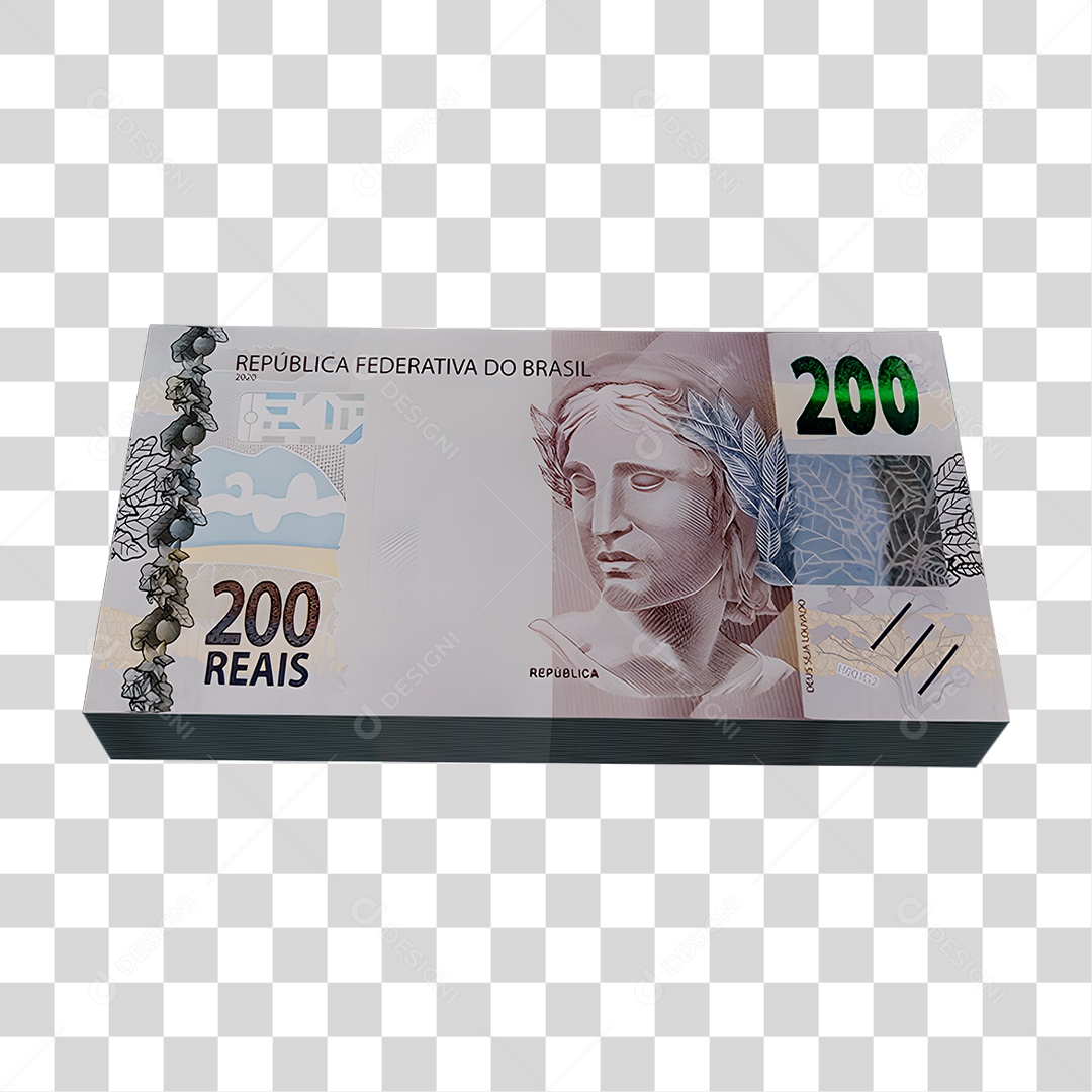 Notas de 200 Reais PNG Transparente