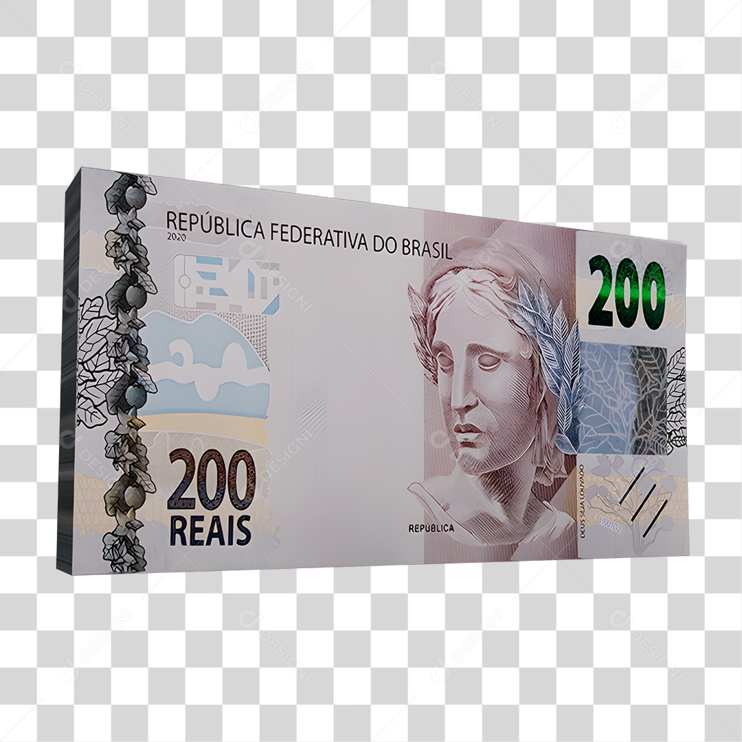 Notas de 200 Reais PNG Transparente