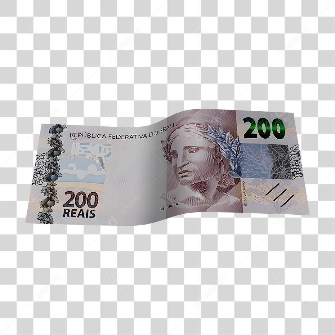 Nota de 200 Reais PNG Transparente