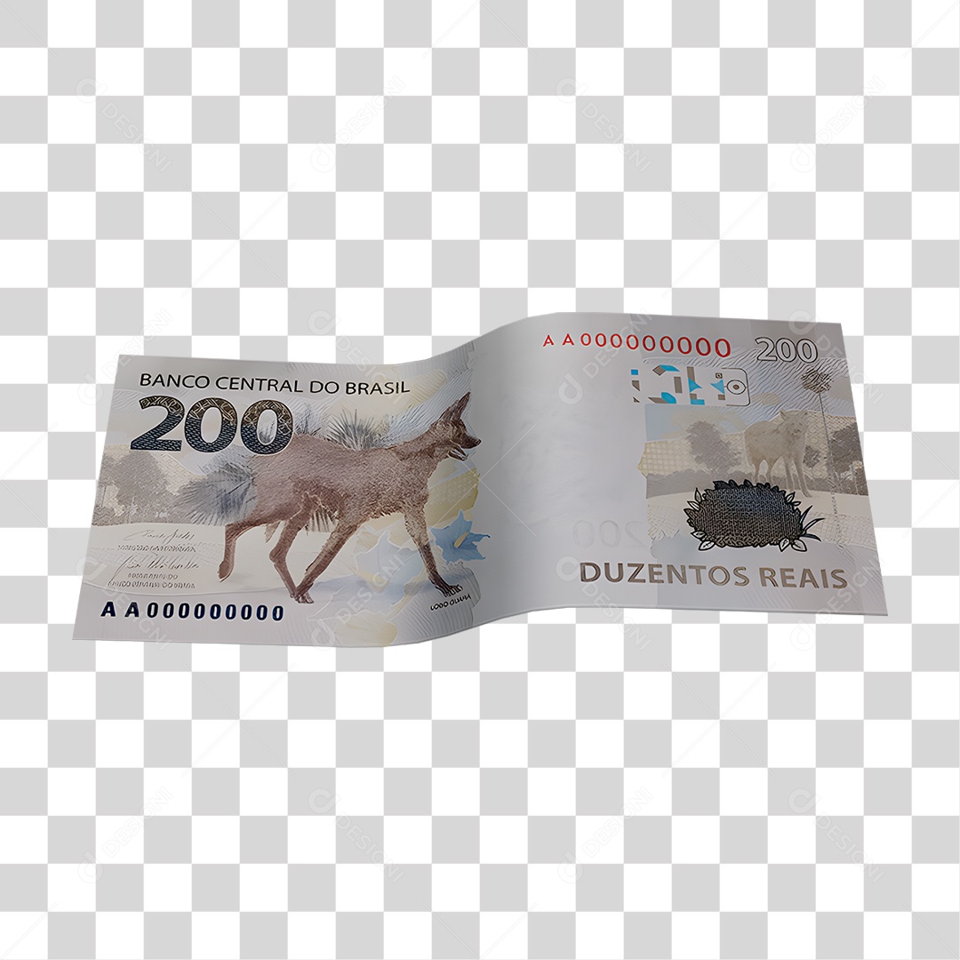 Nota de 200 Reais PNG Transparente