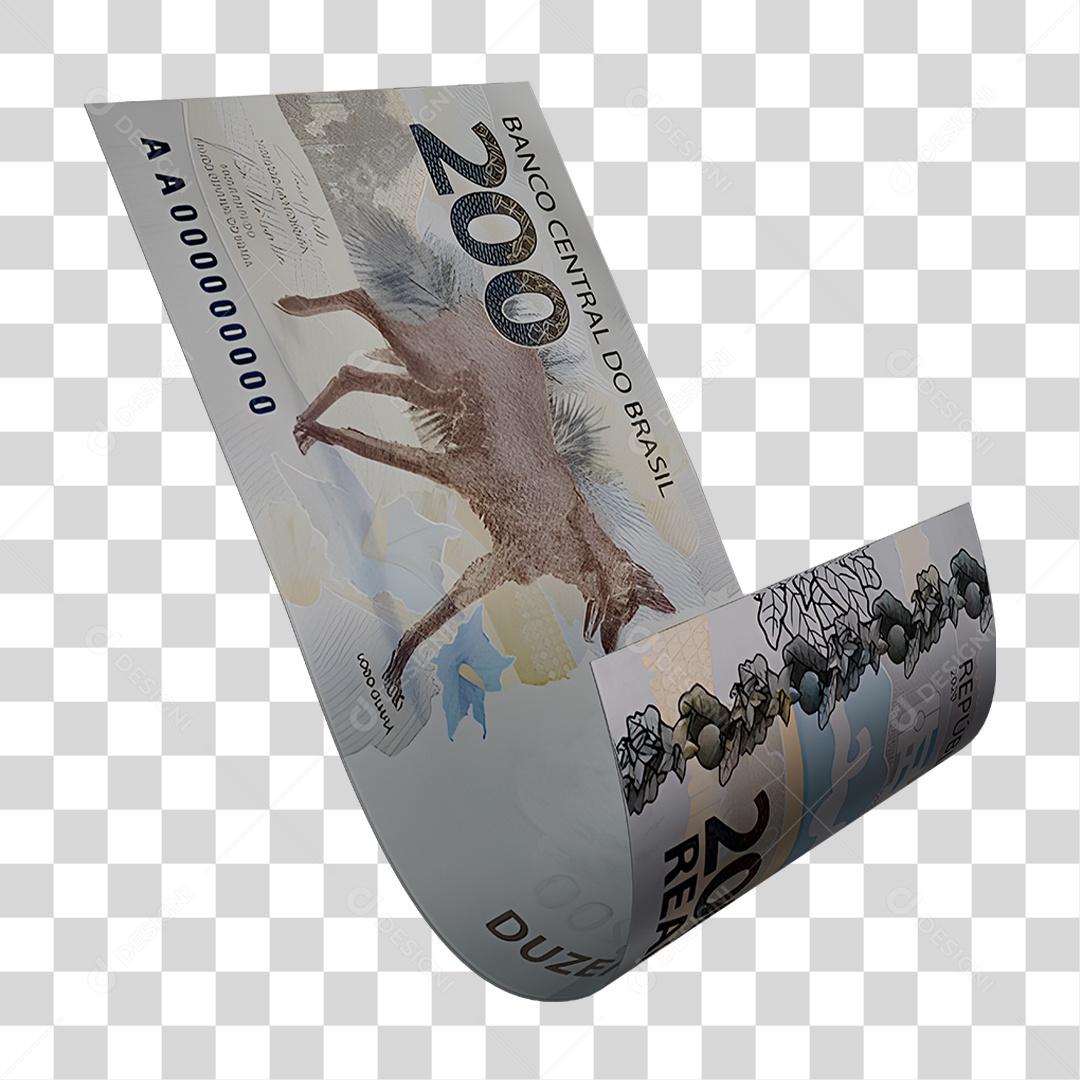 Nota de 200 Reais PNG Transparente
