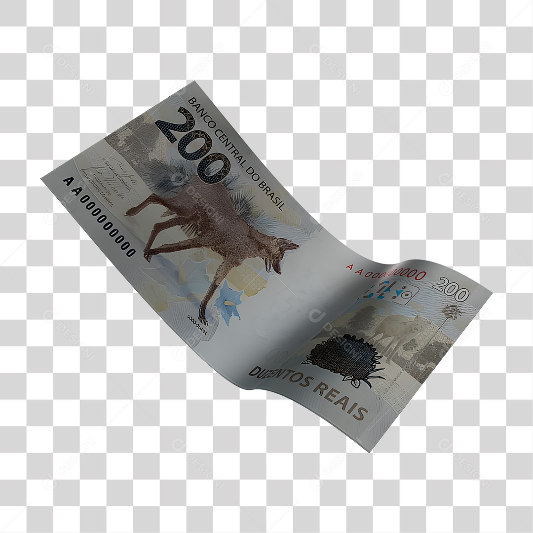 Nota de 200 Reais PNG Transparente
