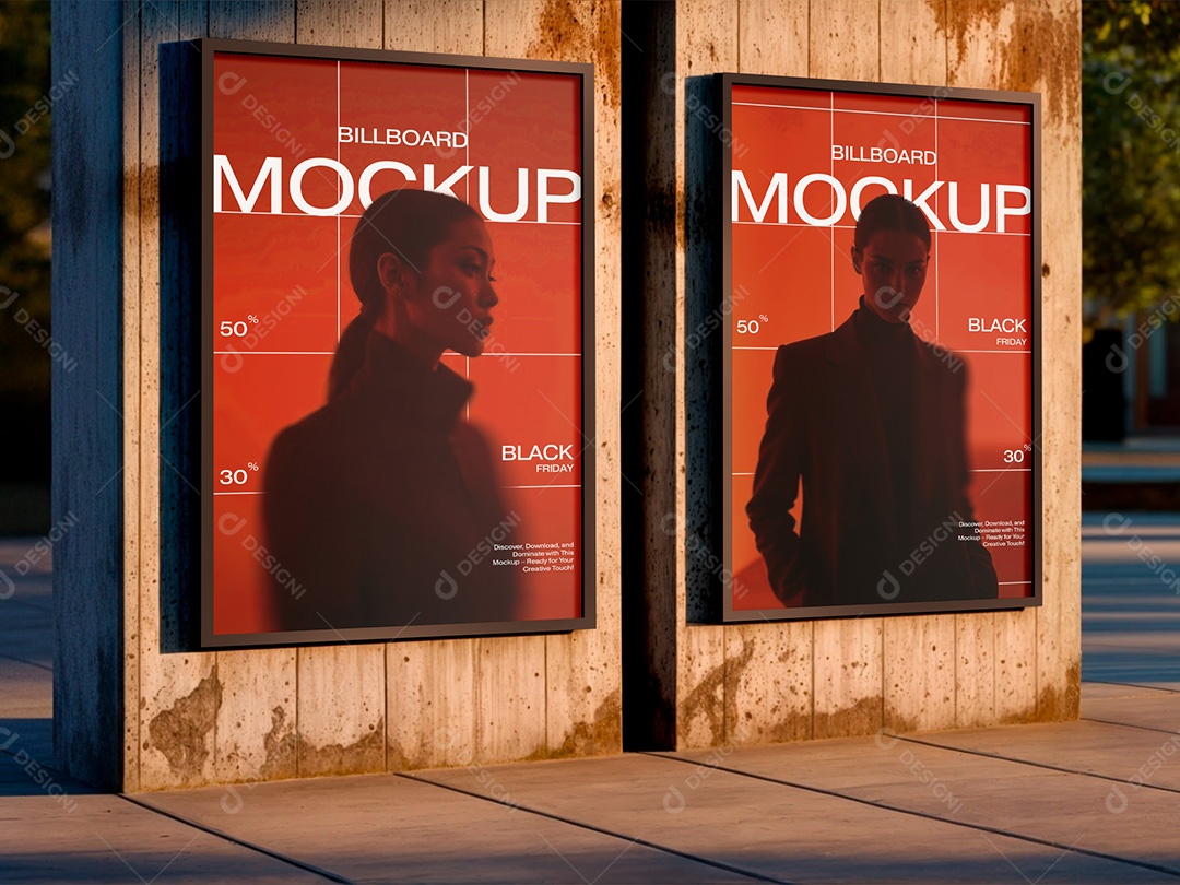 Poster Cartaz Industria Mockup PSD Editável