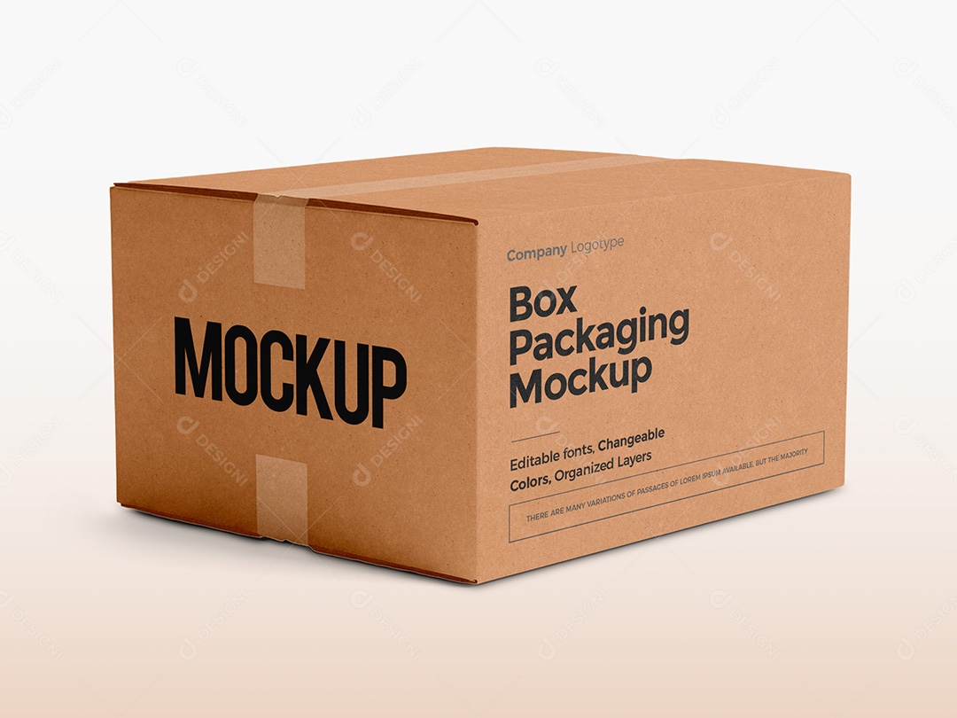 Caixa para Armazenamento Mockup PSD Editável