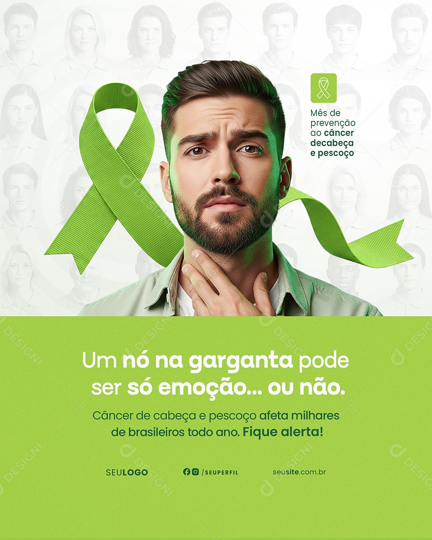 Julho Verde Um Nó Na Garganta Pode Ser Emoção Ou Não Social Media PSD Editável