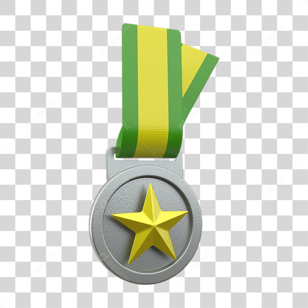 3D Color Medal of Brazil Icon Transparent PNG