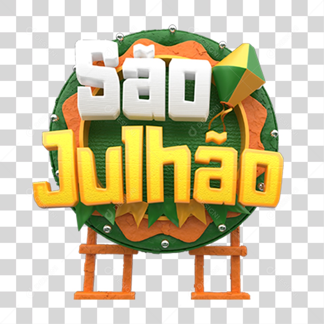 Selo 3D São Julhão PNG Transparente