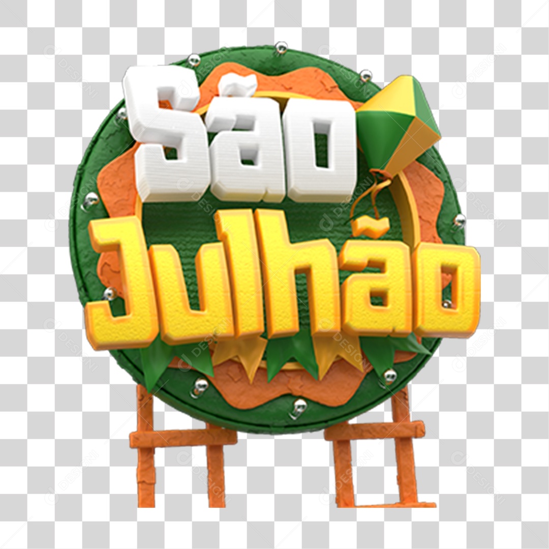 Selo 3D São Julhão PNG Transparente