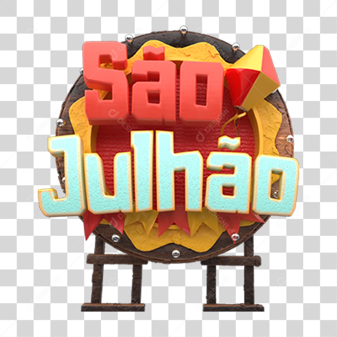 Selo 3D São Julhão PNG Transparente