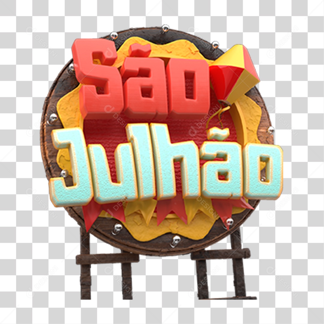 Selo 3D São Julhão PNG Transparente