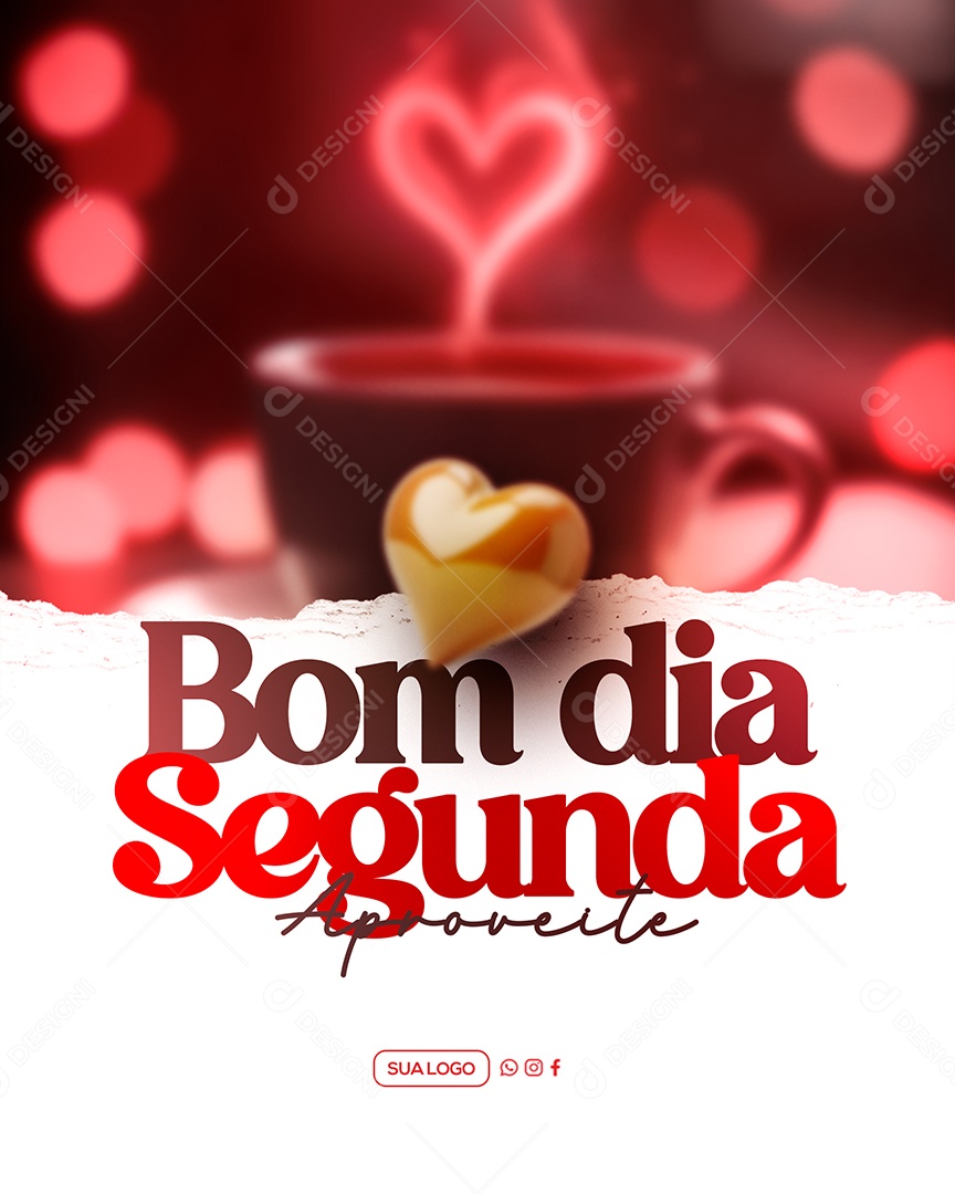 Bom Dia Segunda Feira Social Media PSD Editável