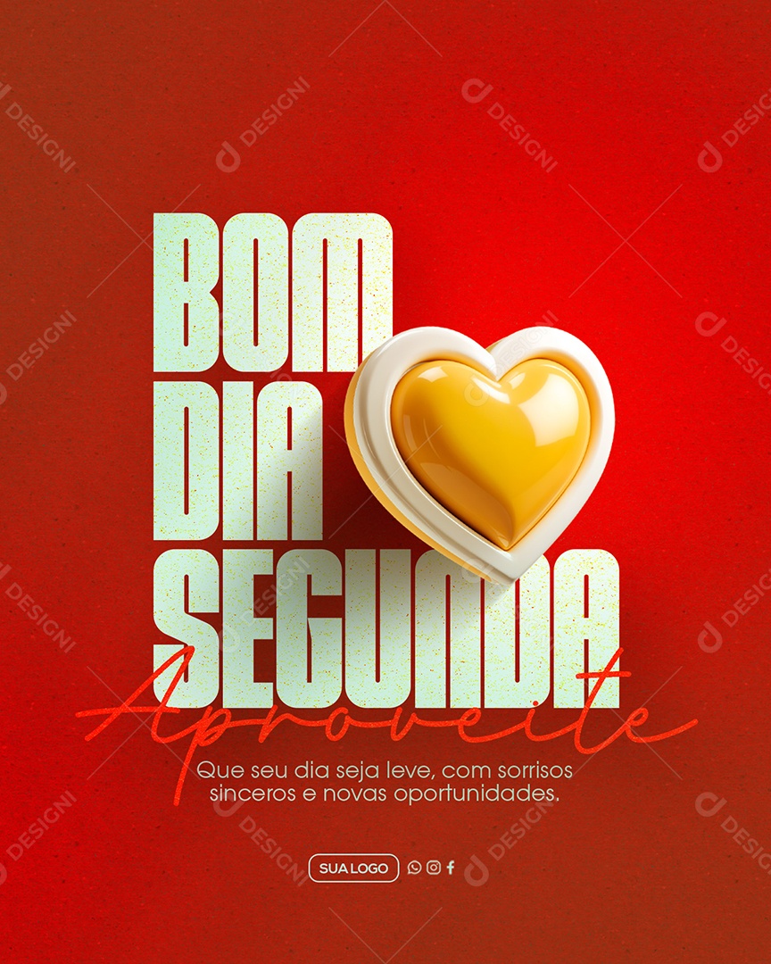 Bom Dia Segunda Feira Social Media PSD Editável