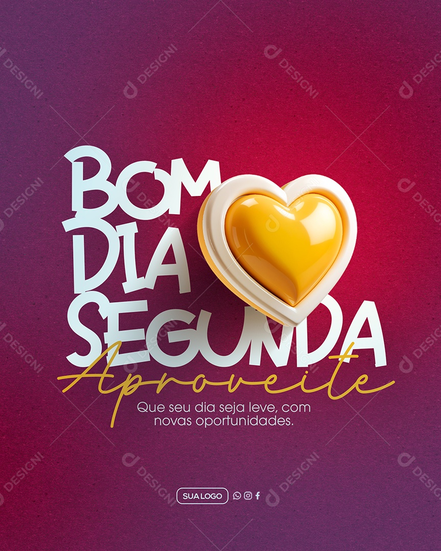 Bom Dia Segunda Feira Social Media PSD Editável