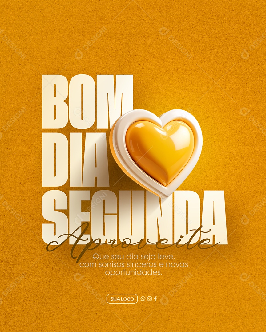 Bom Dia Segunda Feira Social Media PSD Editável