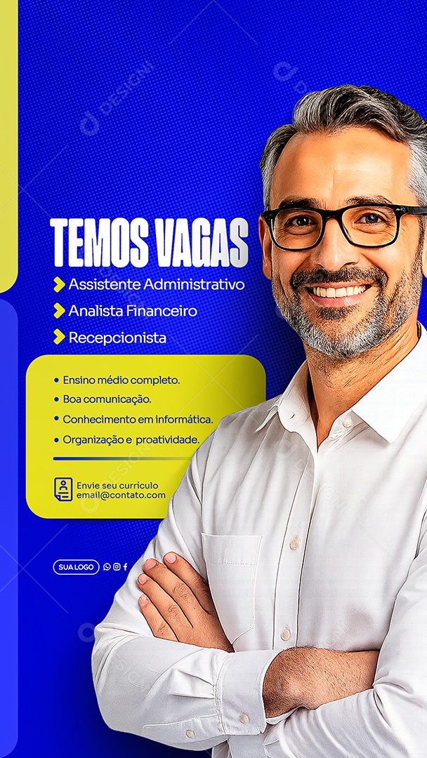 Story Temos Vagas Social Media PSD Editável