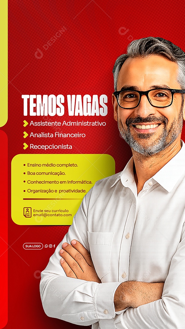 Story Temos Vagas Social Media PSD Editável