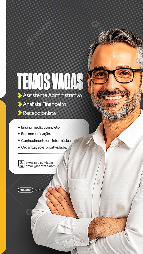 Story Temos Vagas Social Media PSD Editável