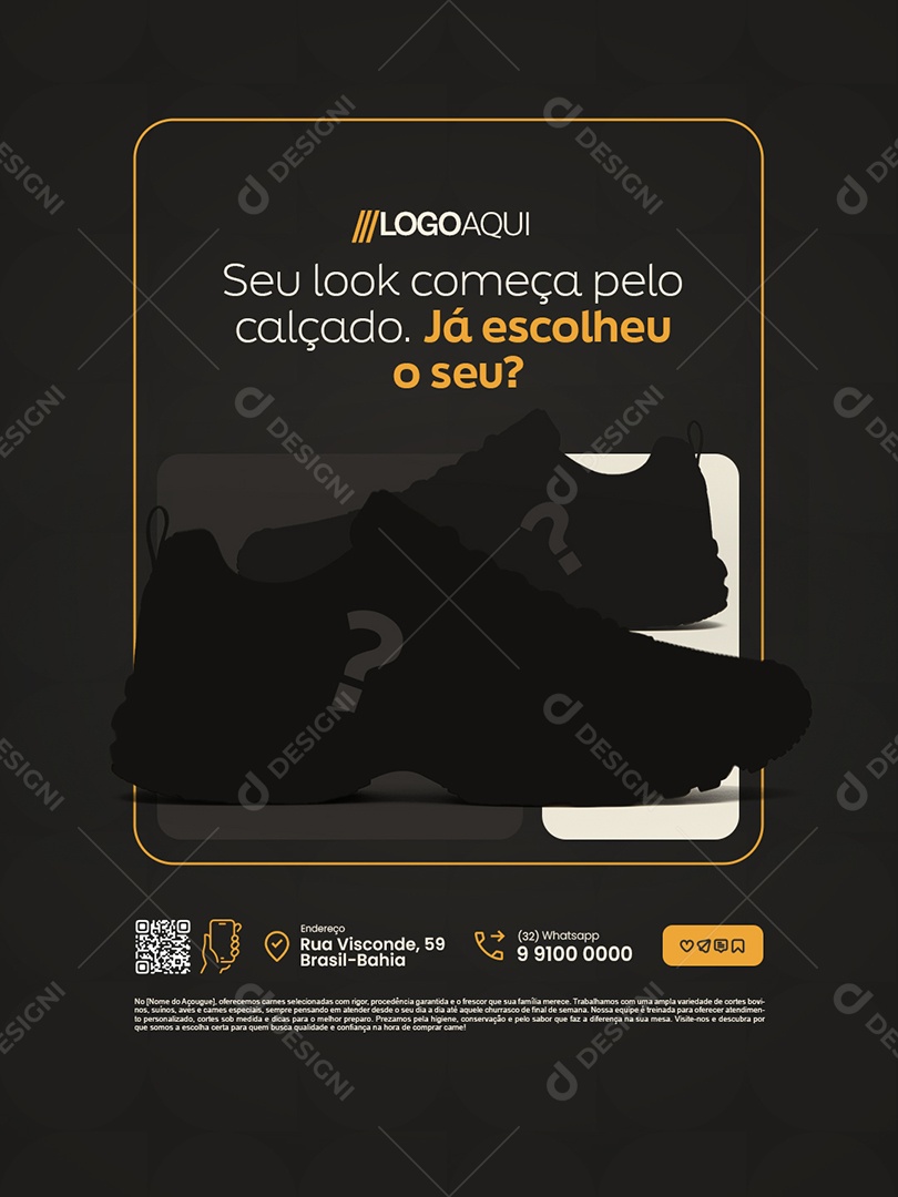 Loja de Sapatos Já Escolheu o Seu Social Media PSD Editável