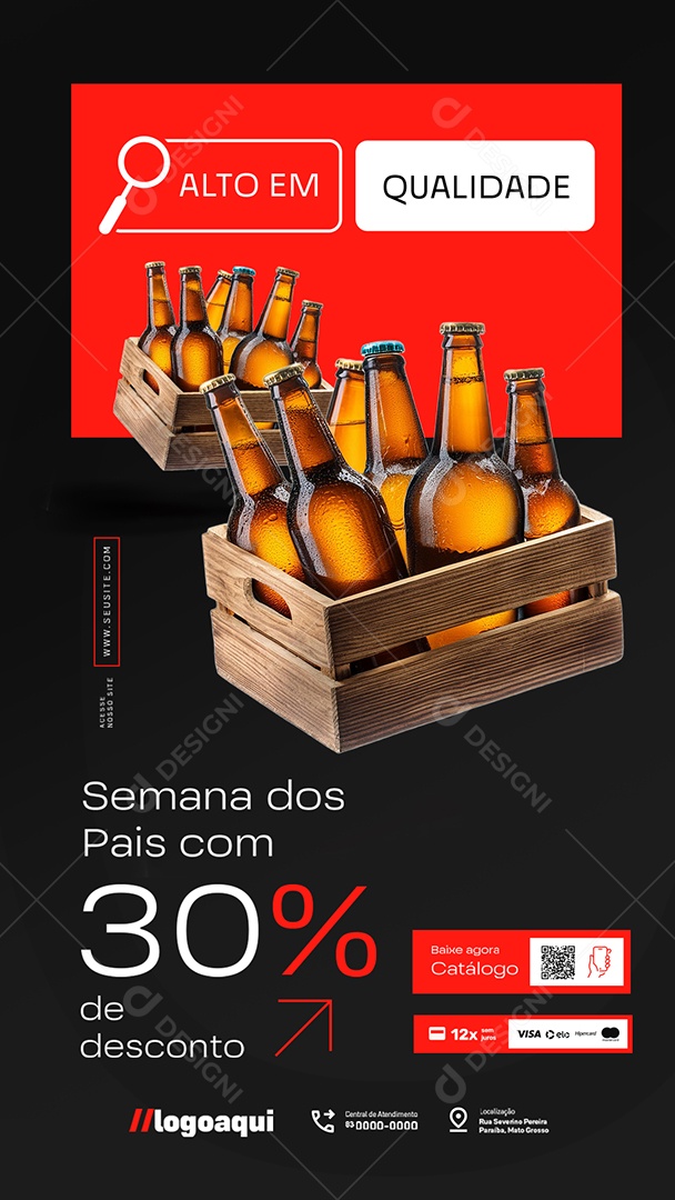 Story Distribuidora de Bebidas Alto em Qualidade Social Media PSD Editável