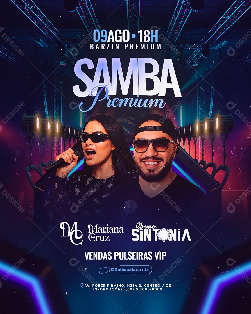 Flyer Samba Premium Social Media PSD Editável