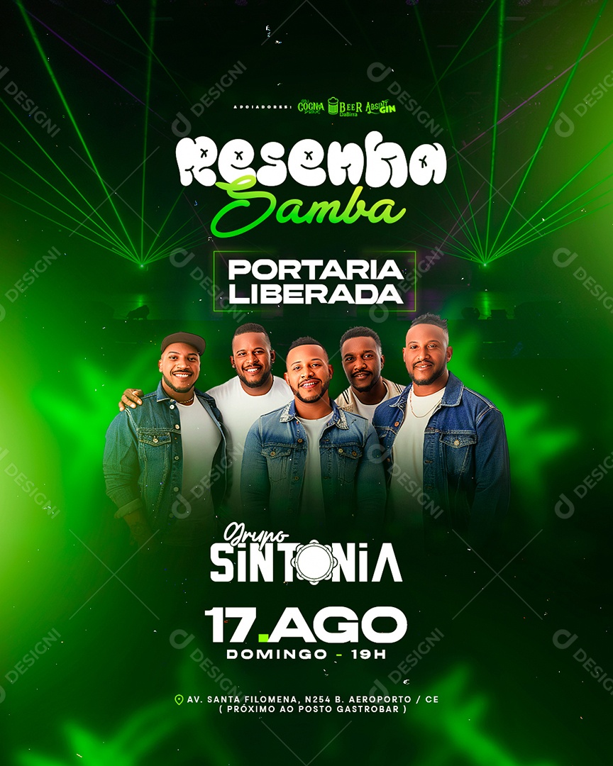 Flyer Resenha Samba Social Media PSD Editável