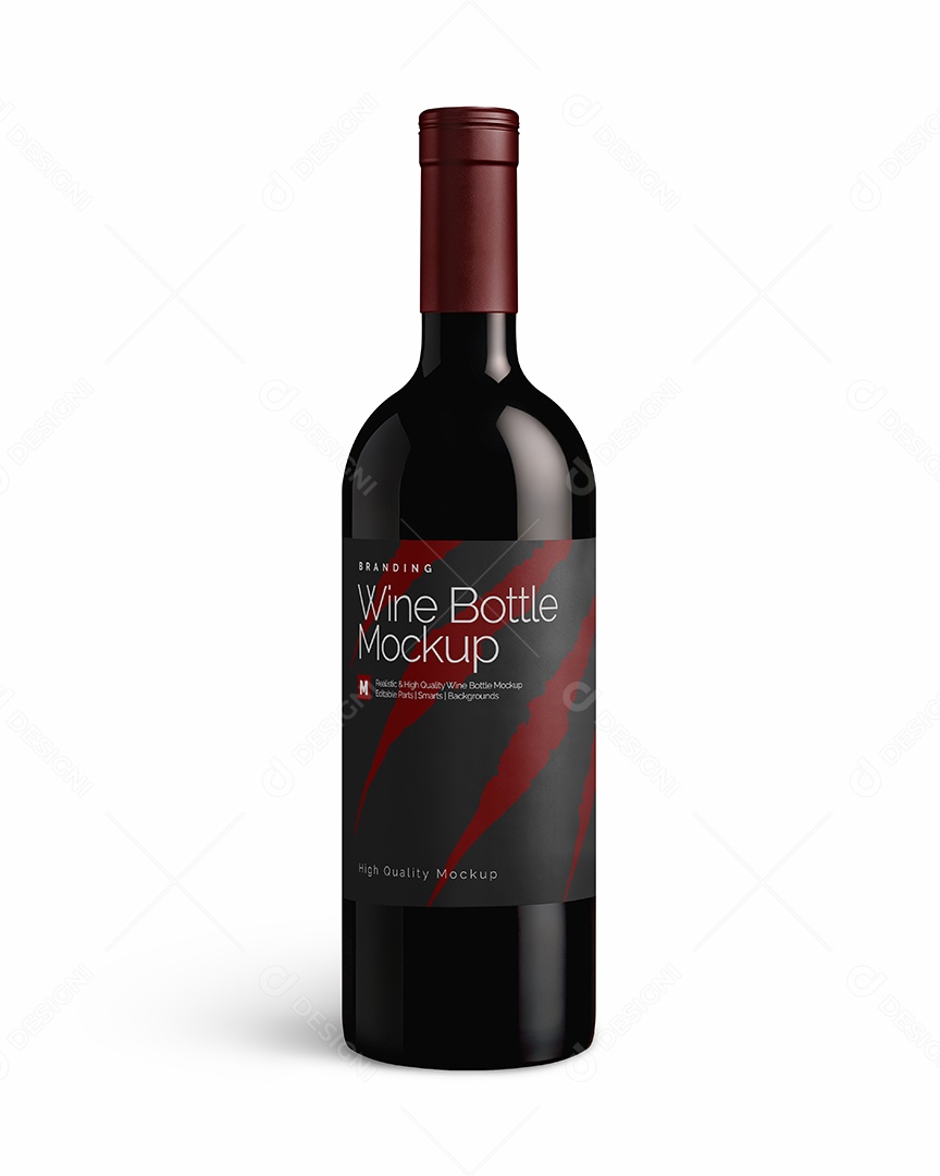 Garrafa de Vinho Mockup PSD