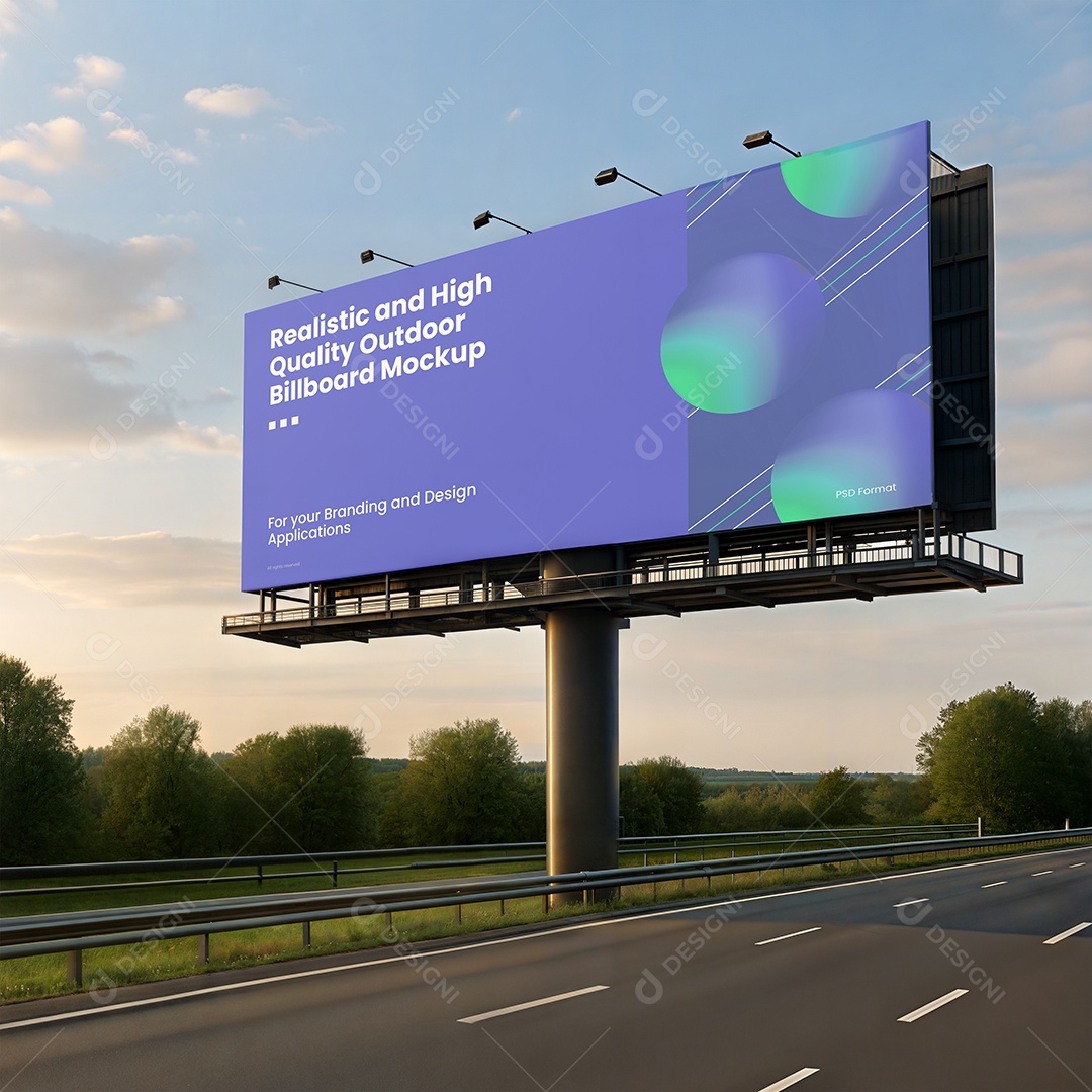 Outdoor Publicitário PSD Editável Mockup