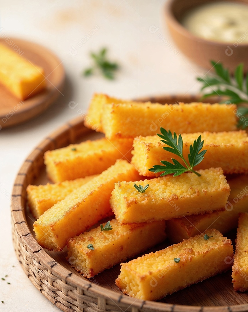 Imagem mostra polenta frita, um prato popular feito a partir de polenta