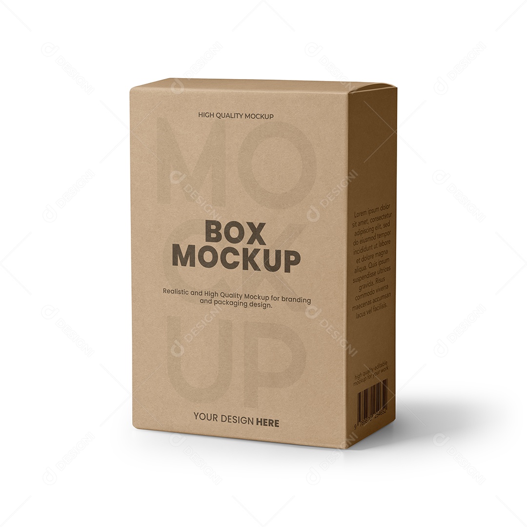 Mockup Caixa de Papel PSD Editável