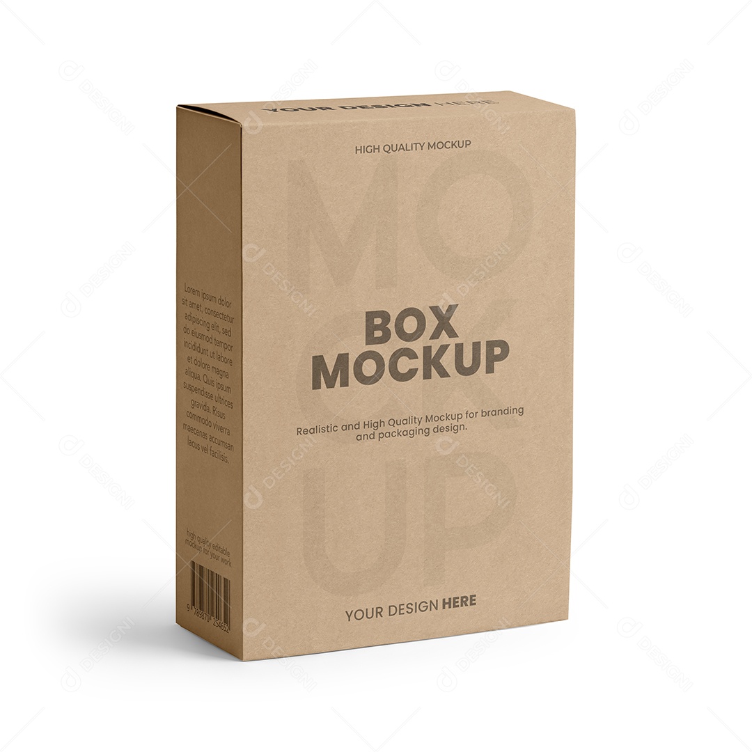 Mockup Caixa de Papel PSD Editável
