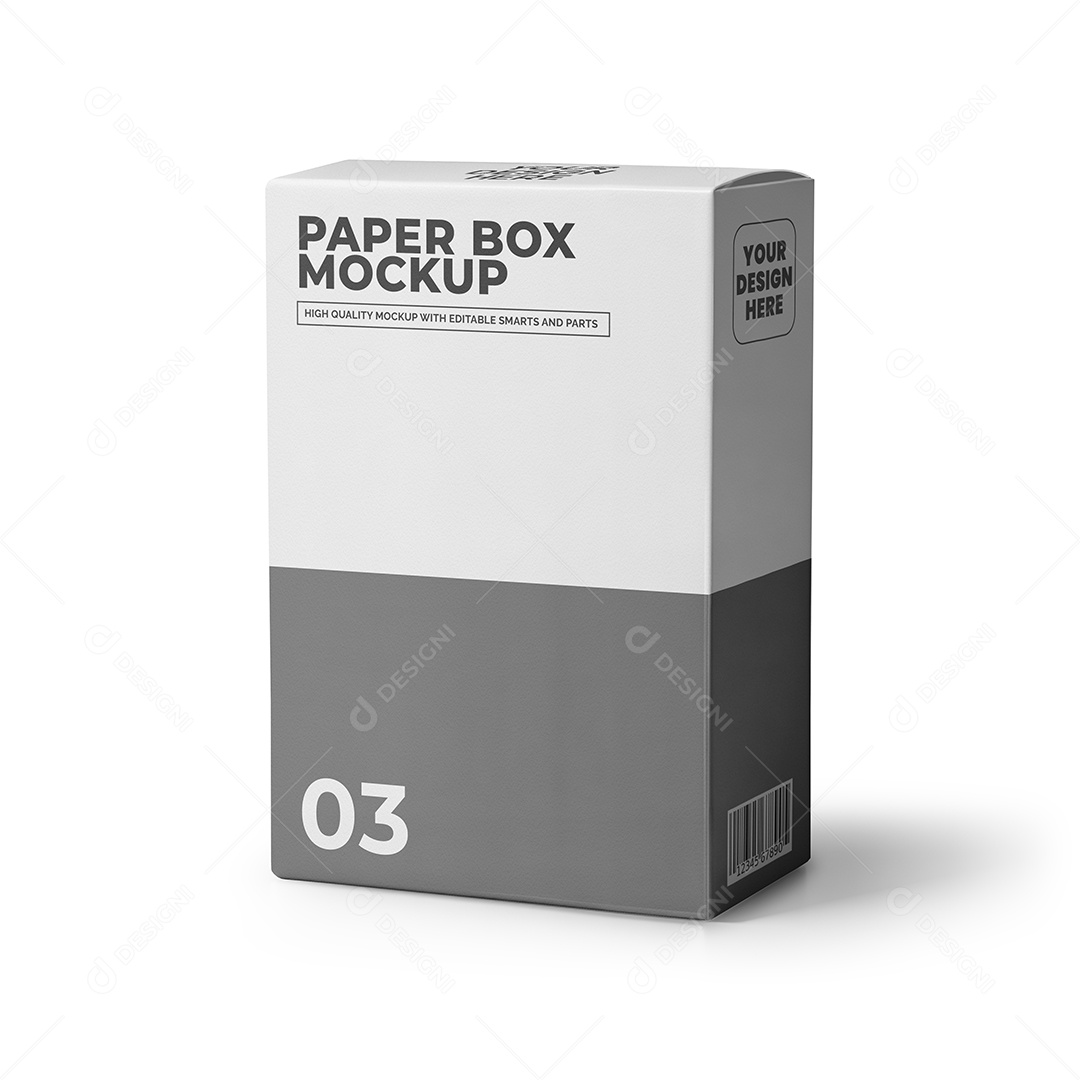 Mockup Caixa de Papel PSD Editável