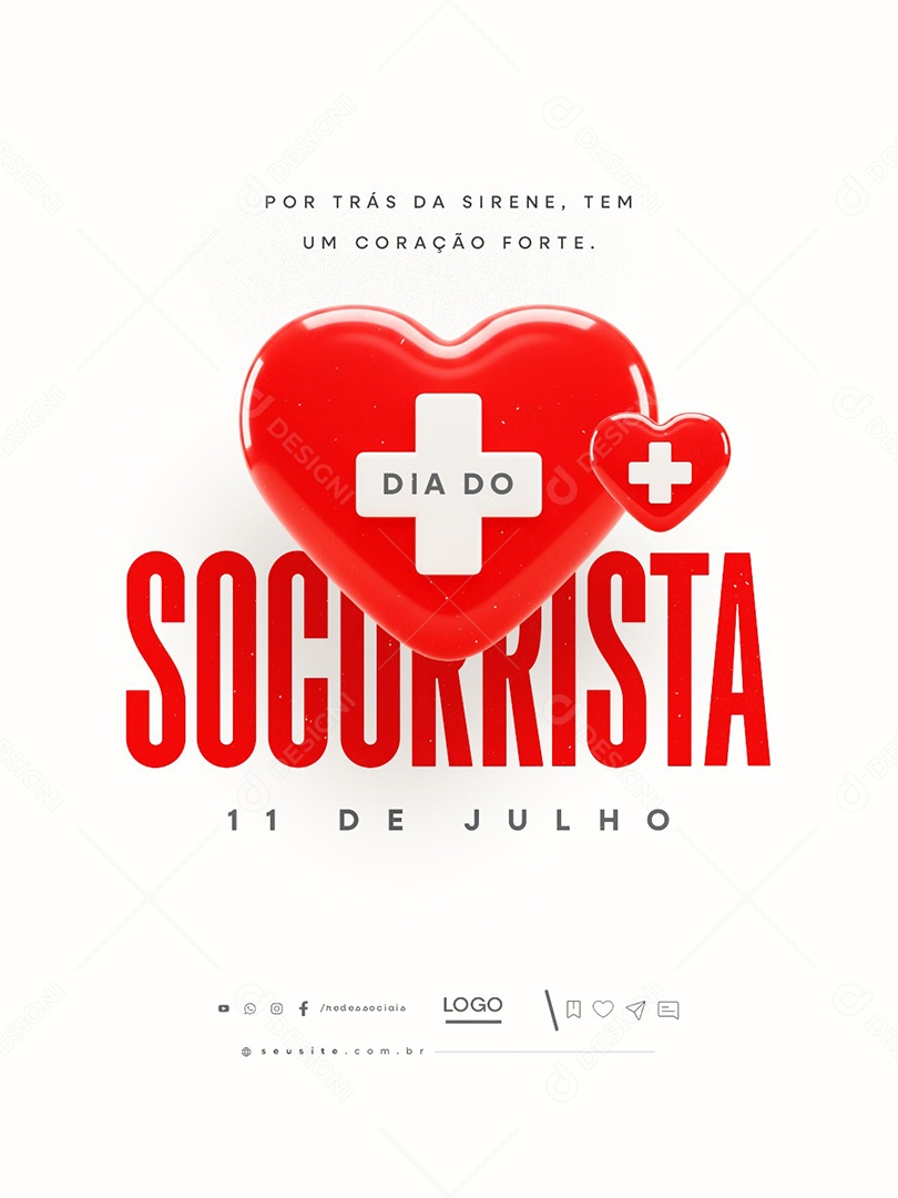 Dia do Socorrista 11 de Julho Social Media PSD Editável