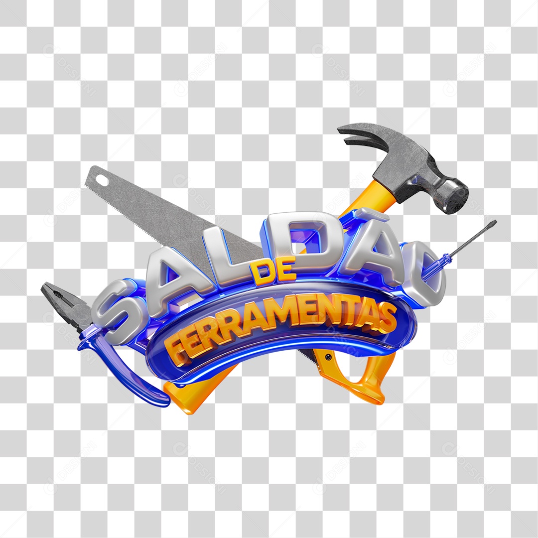 Selo 3D Saldão de Ferramentas PNG Transparente
