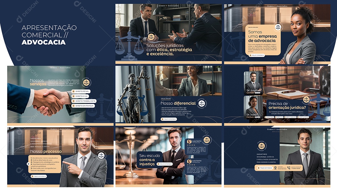 Apresentação Comercial Advocacia PSD Editável