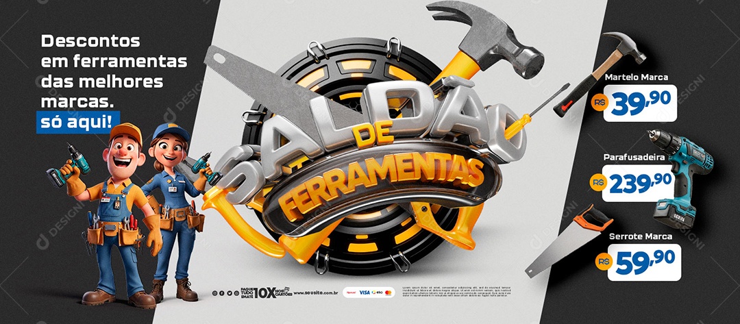 Saldão de Ferramentas Social Media PSD Editável