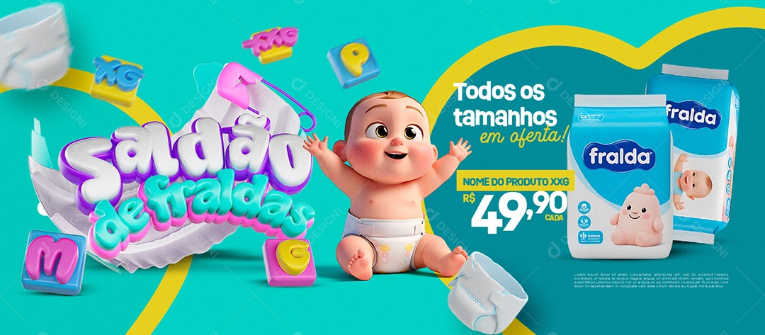 Banner Saldão das Fraudas Social Media PSD Editável