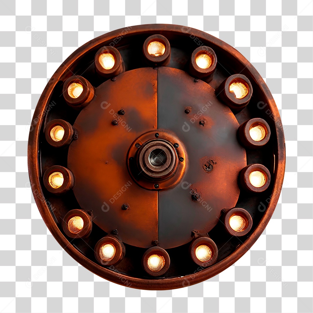 Circulo de Metal PNG Transparente