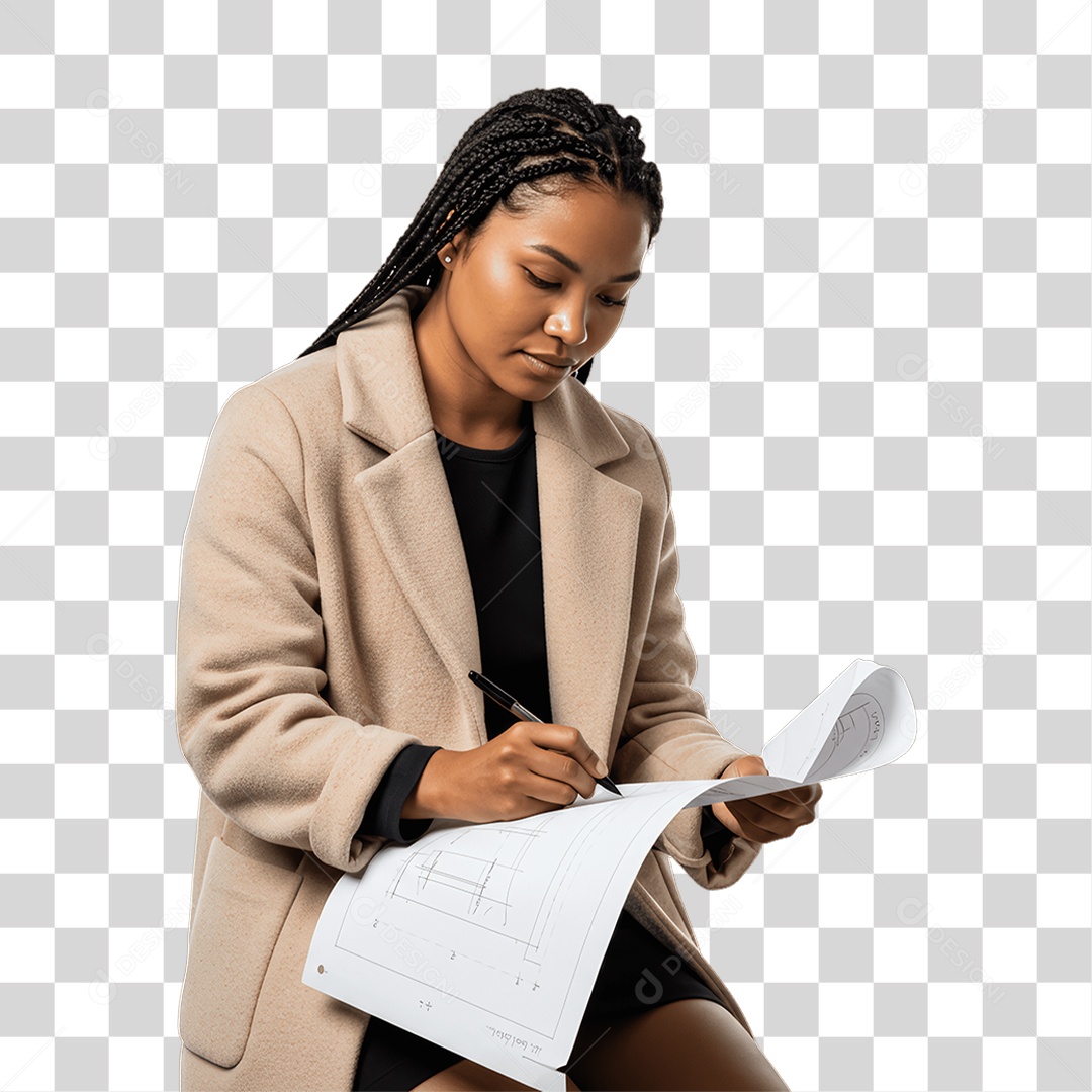 Mulher Costureira PNG Transparente