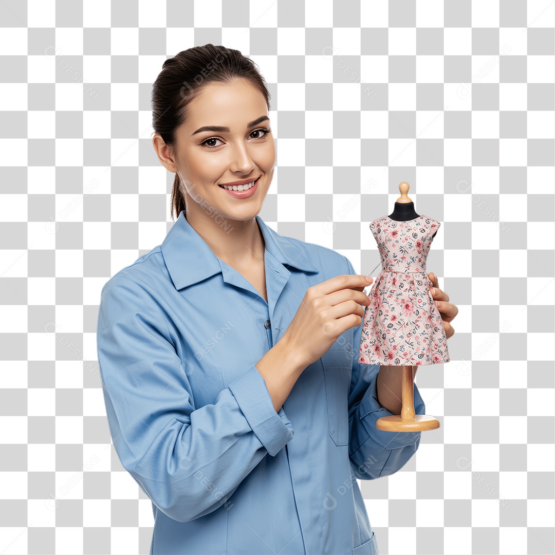 Mulher Costureira PNG Transparente