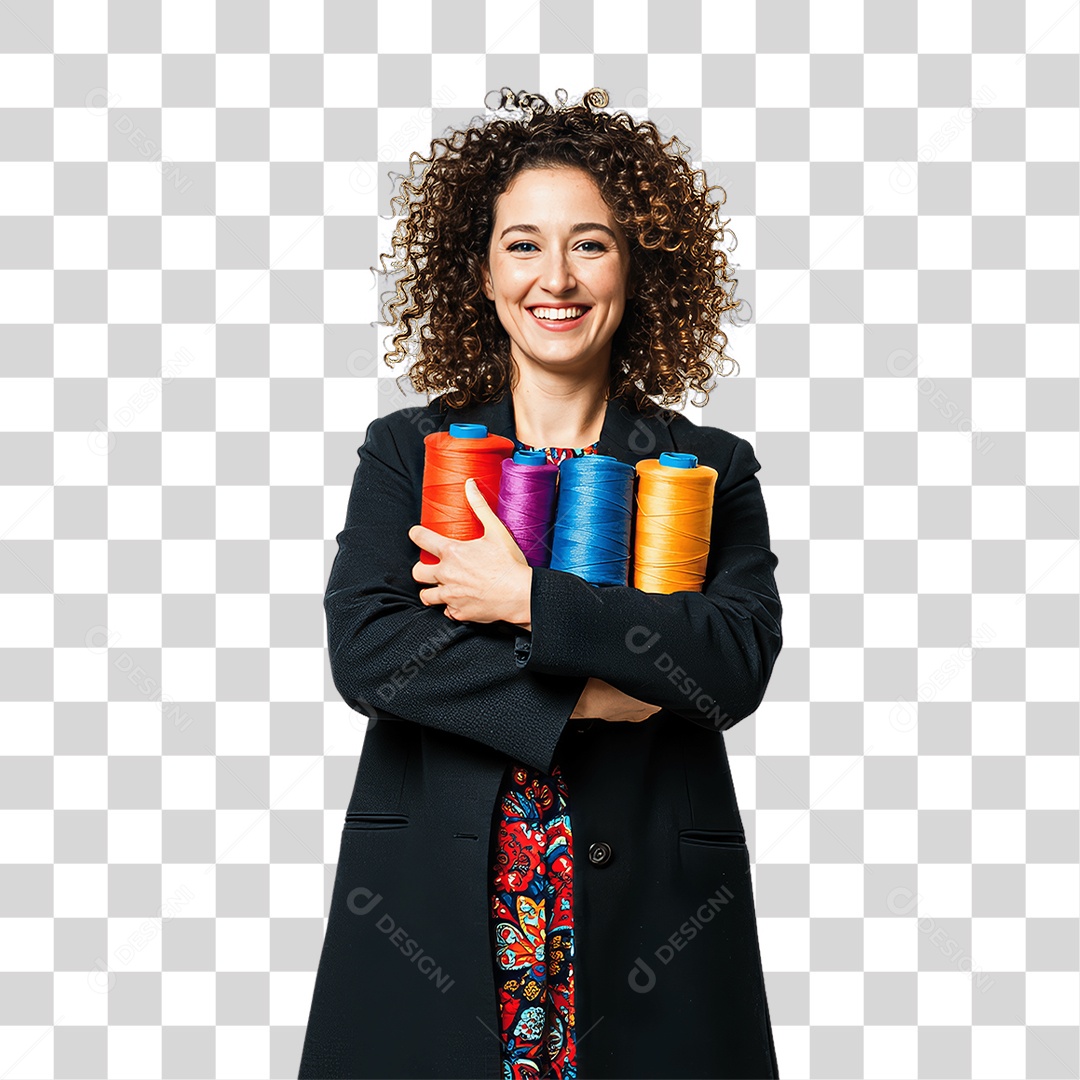 Mulher Costureira PNG Transparente