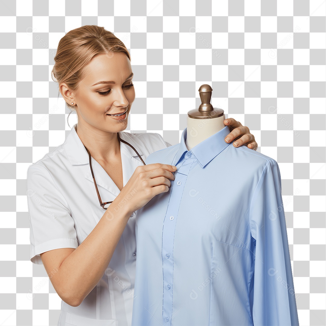 Mulher Costureira PNG Transparente