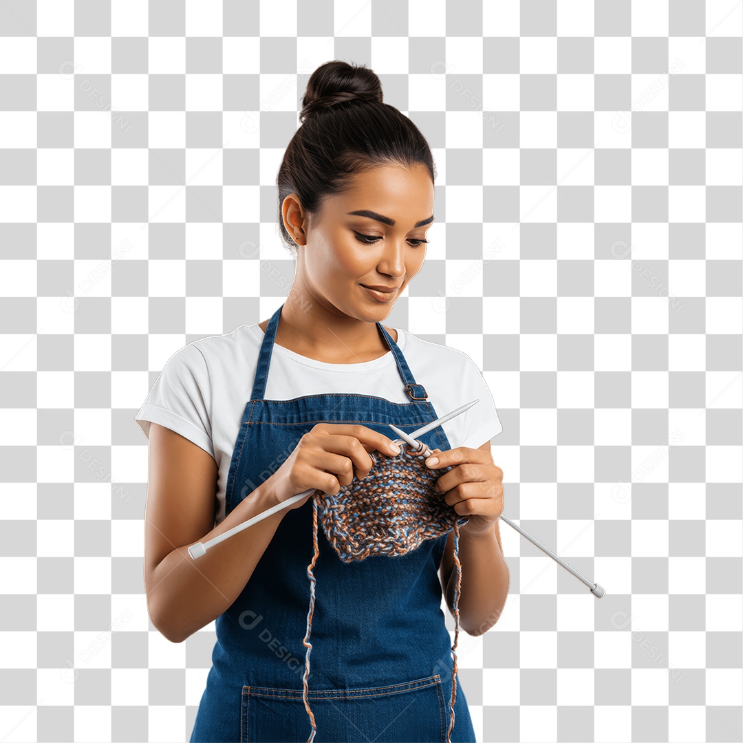 Mulher Costureira PNG Transparente