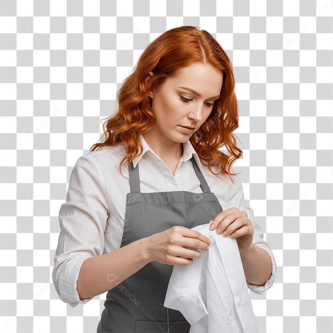 Mulher Costureira PNG Transparente