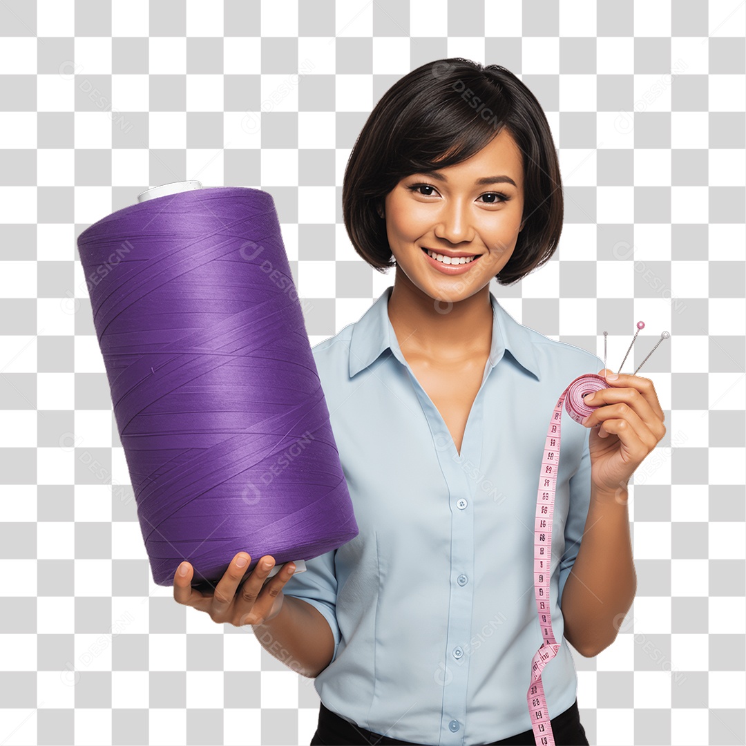 Mulher Costureira PNG Transparente