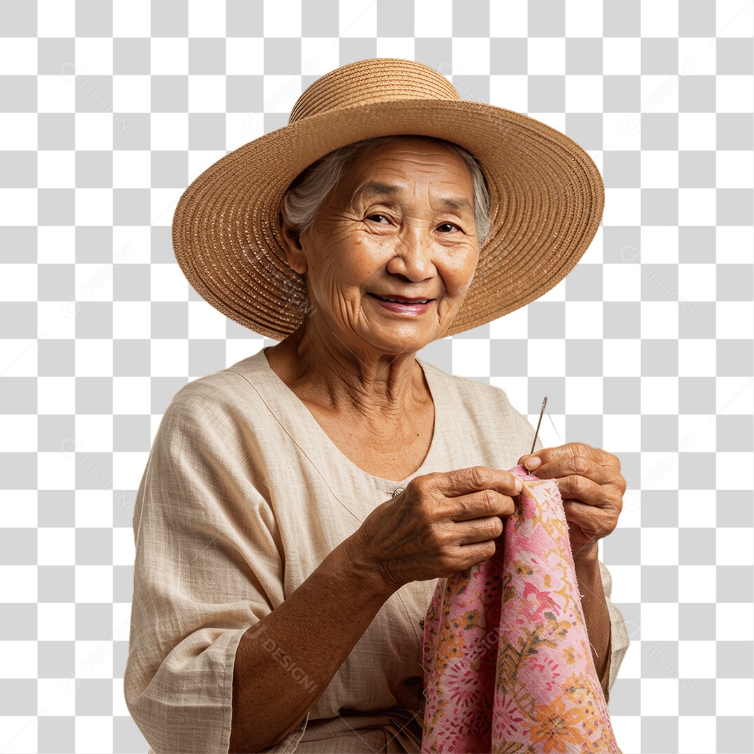 Mulher Costureira PNG Transparente