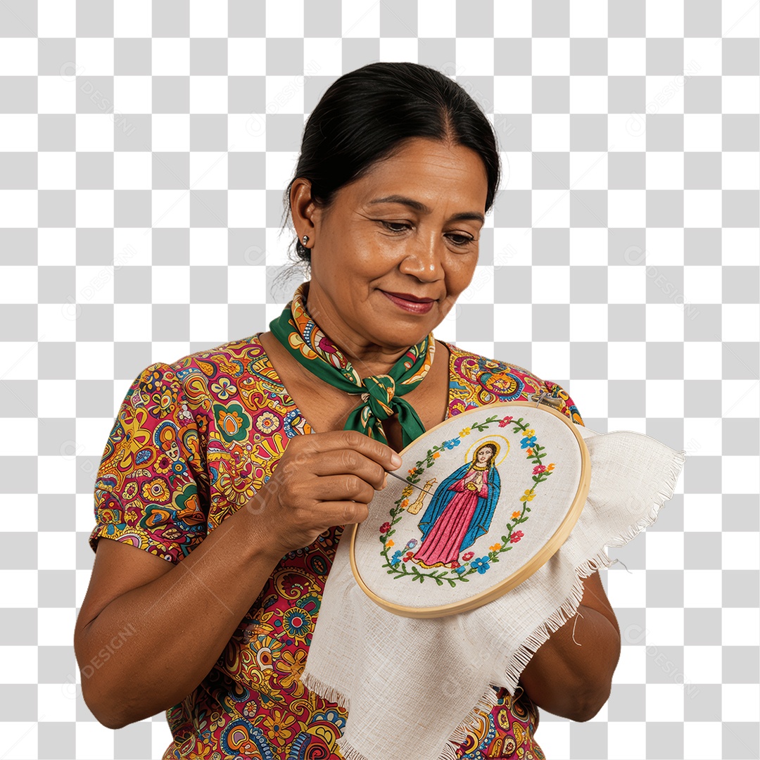 Mulher Costureira PNG Transparente