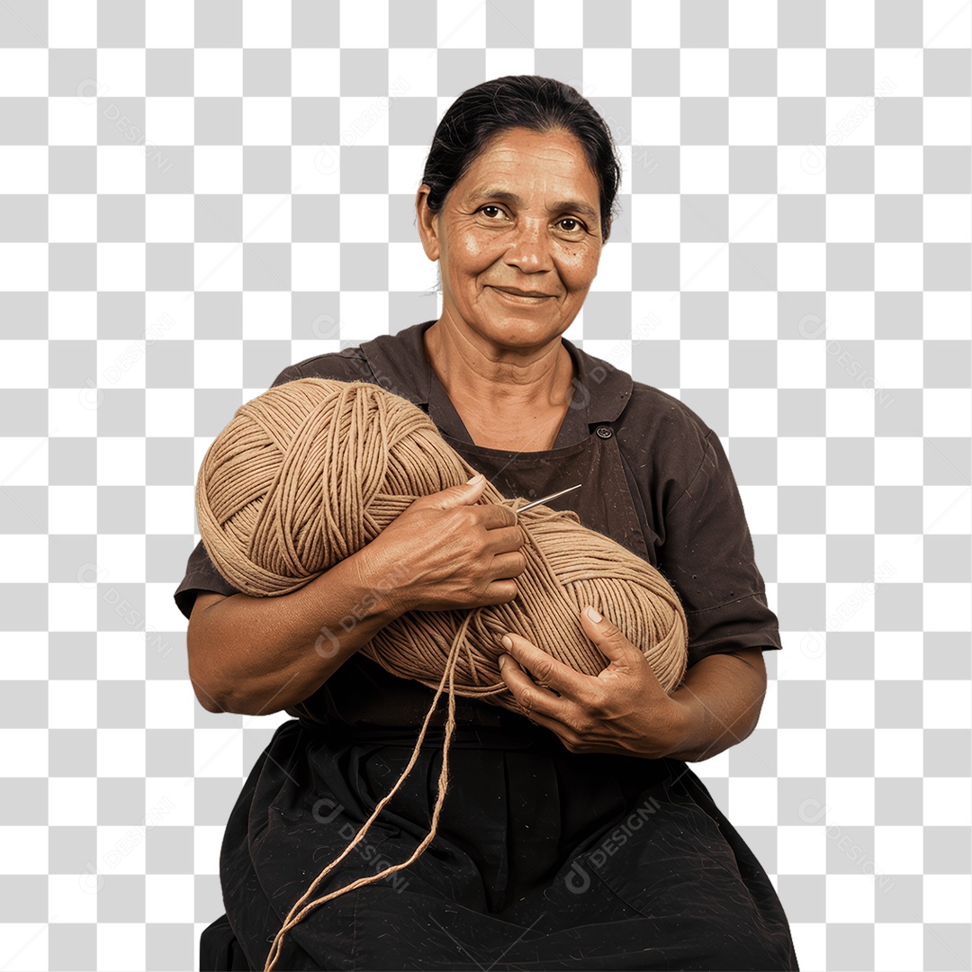 Mulher Costureira PNG Transparente